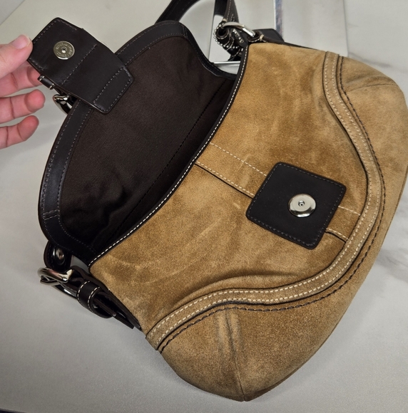 Coach Soho Buckle Suede Shoulder Bag F10917 - Picture 8 of 11